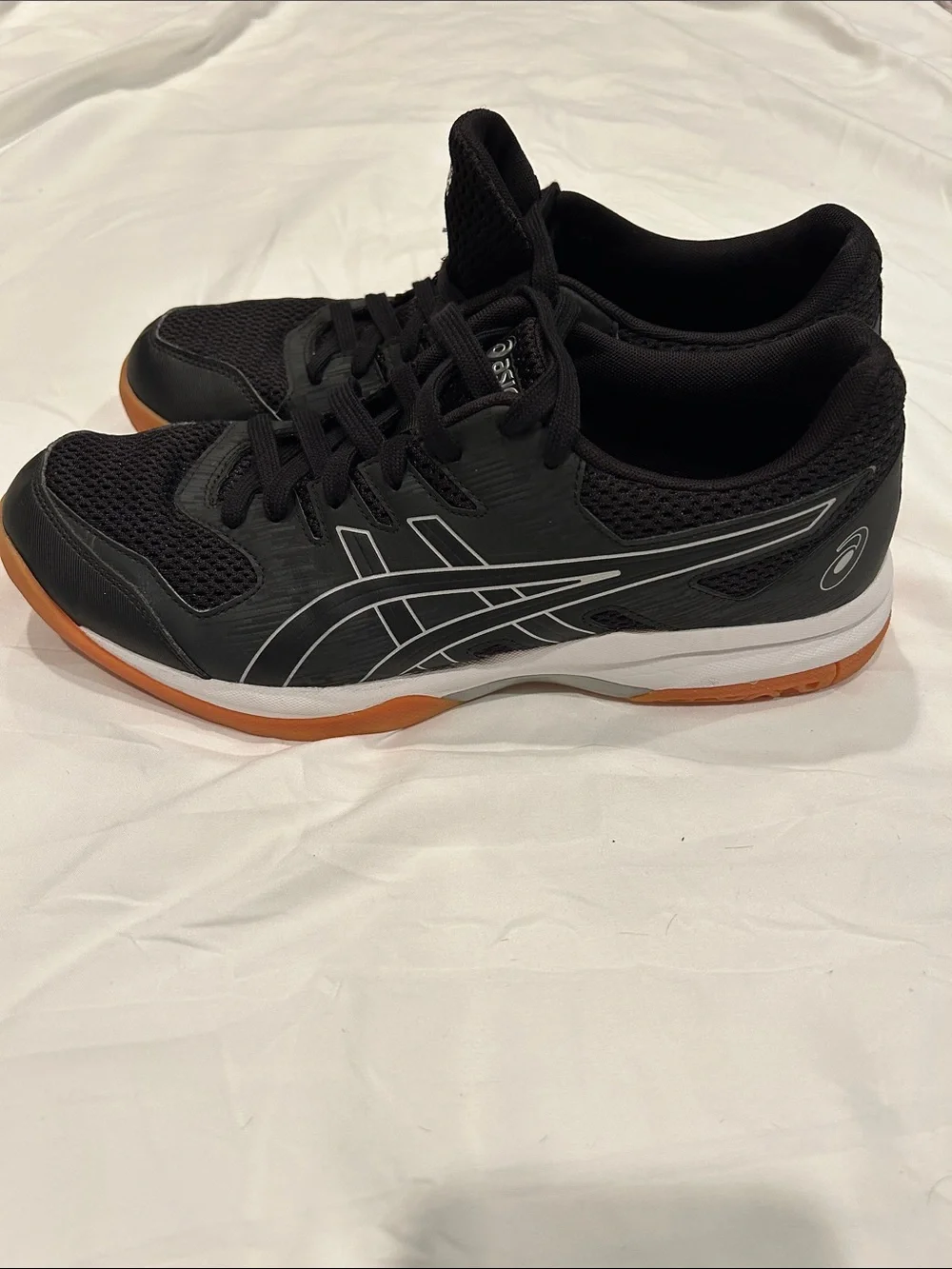 Asics Black Athletic Sneakers with Gum Outsole
